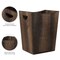 Rustic Farmhouse Style Wastebasket Bin Wood Trash Can for Living Room